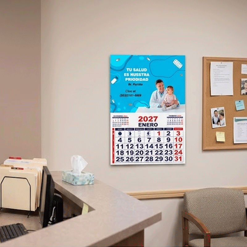 Calendario santoral cabecera personalizada