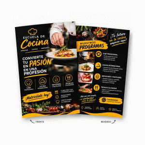 flyer media carta doble cara full color