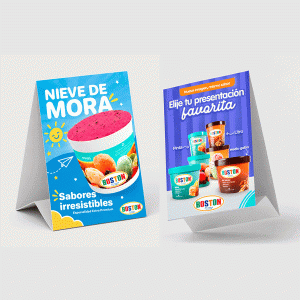 tent card de mesa